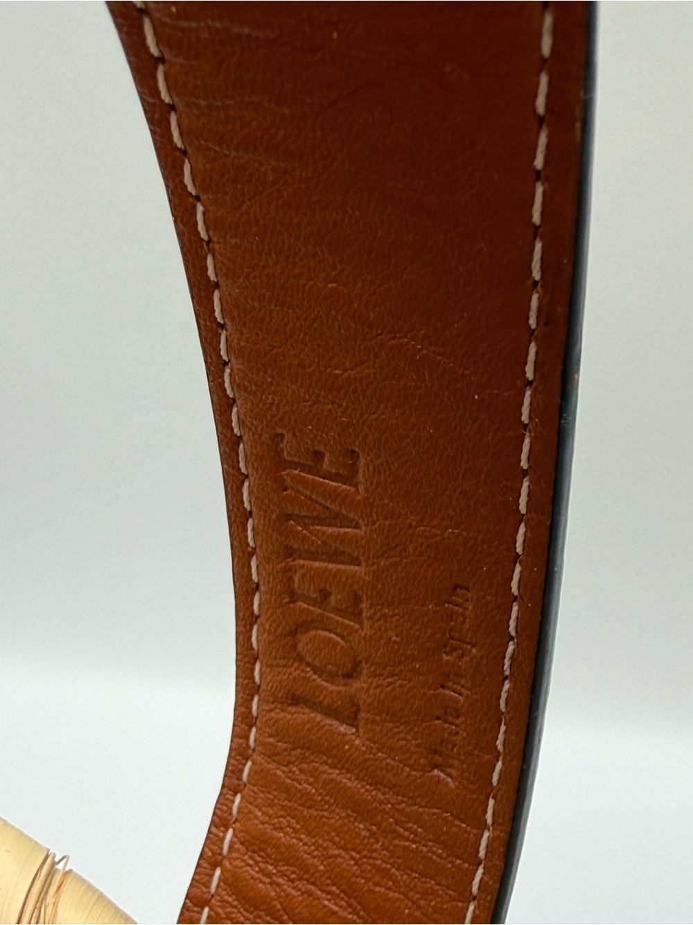 Loewe Natural Straw Raffia Tote with Tan Leather Trim - Picture 7 of 7